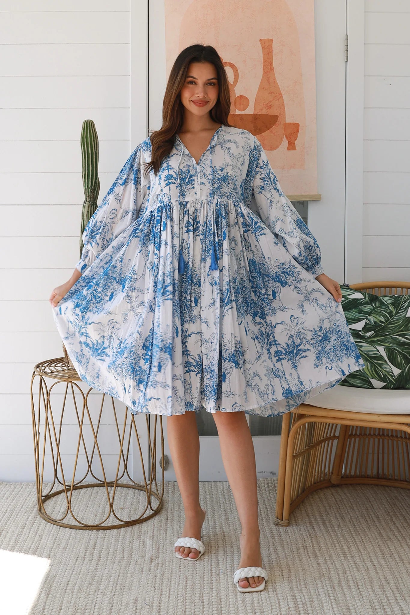 Blue Babydoll Dress