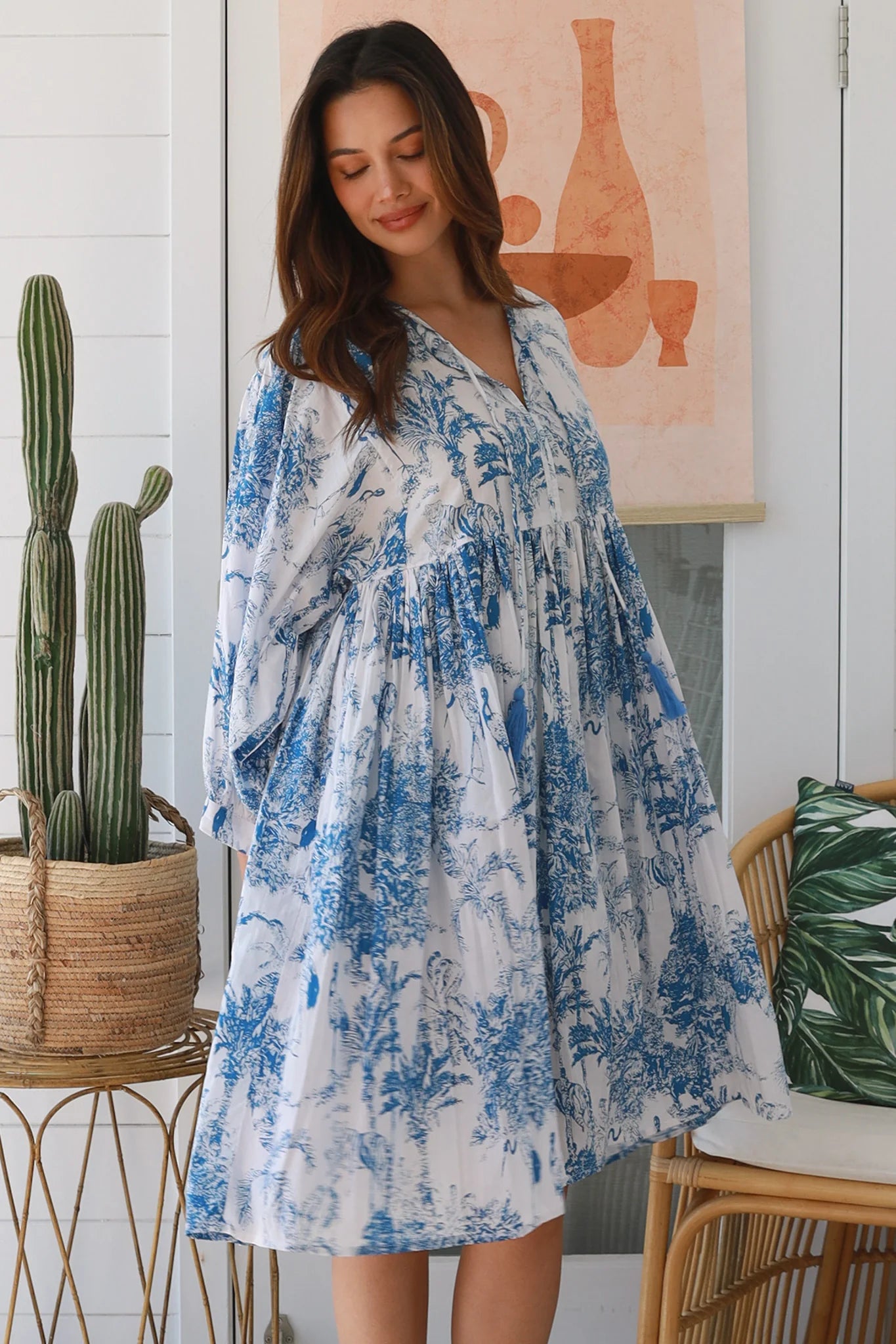 Blue Babydoll Dress
