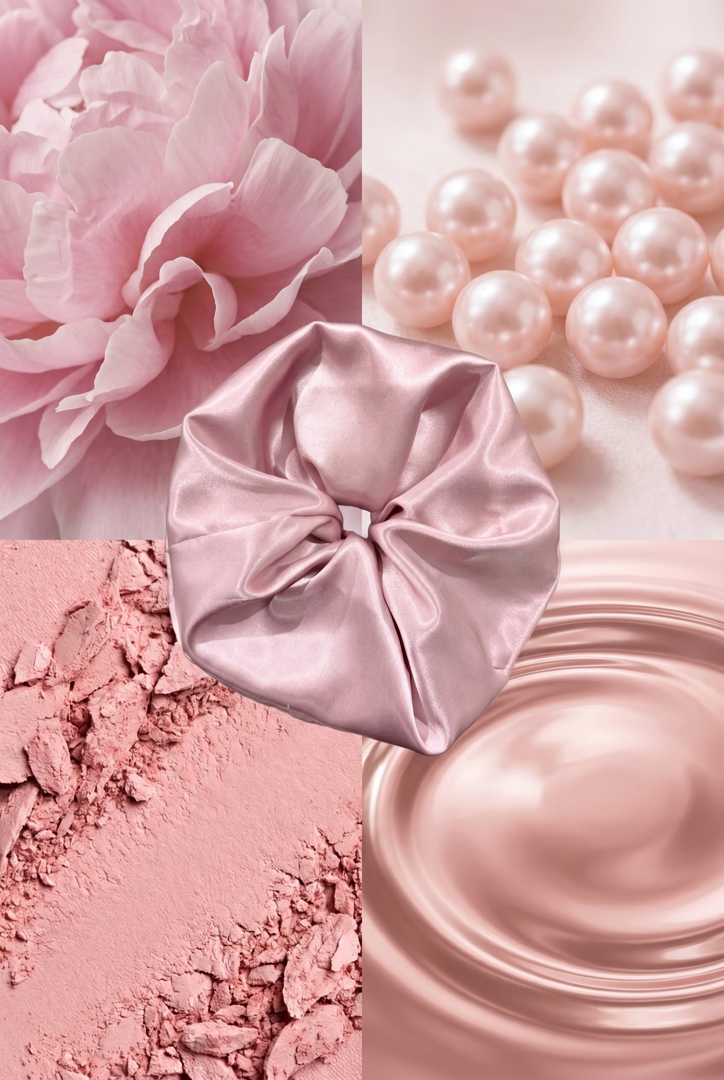 XL Handmade Satin Scrunchie - Nudes Collection